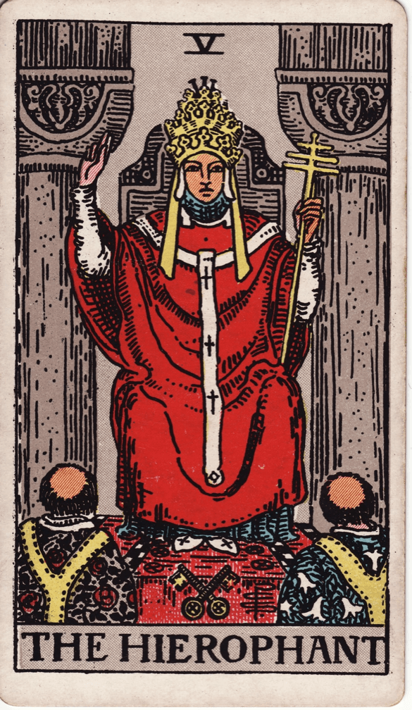 Karta tarota Kapłan (The Hierophant)